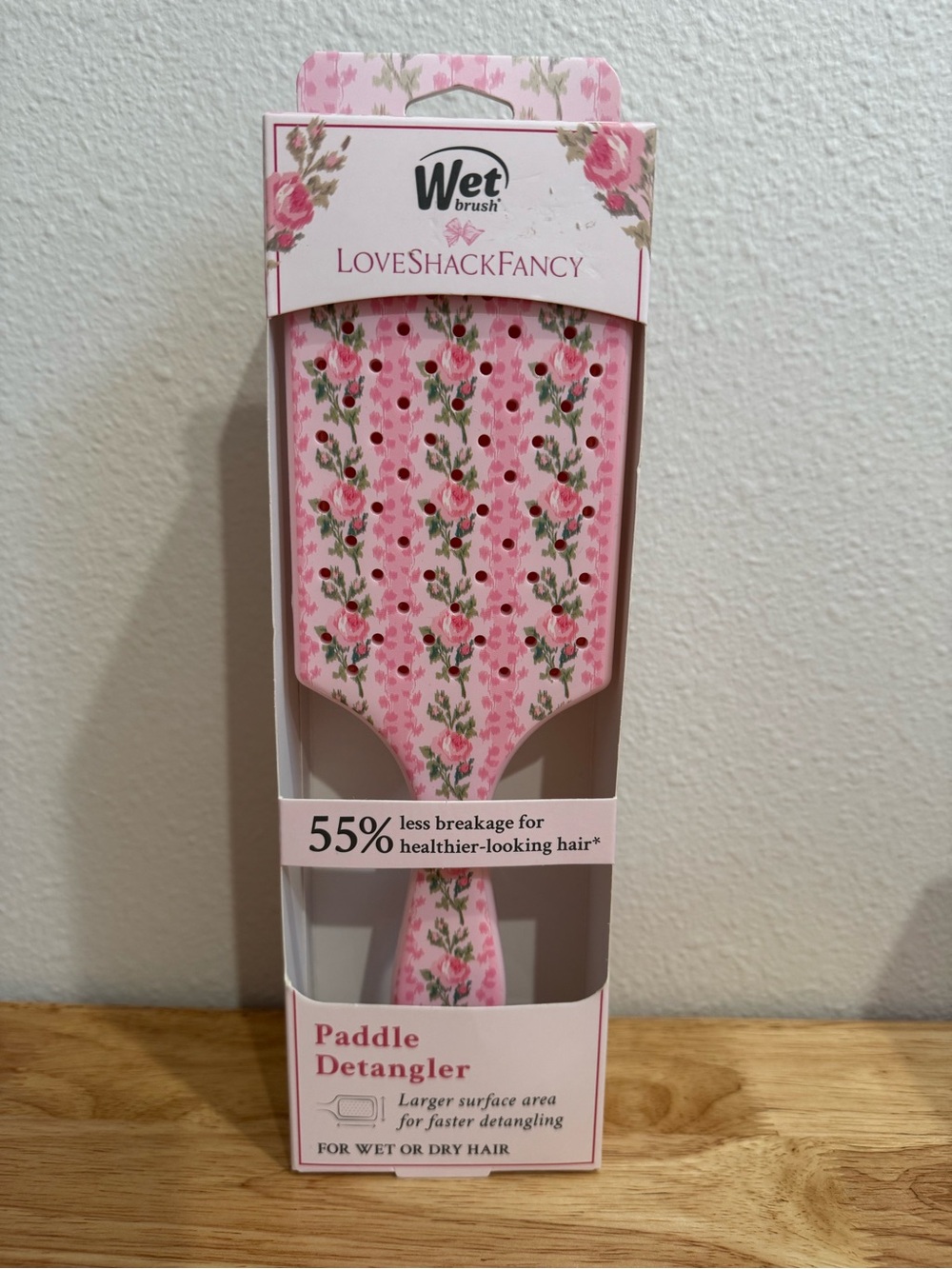 LoveShackFancy x Target Wet Brush Pink Floral Paddle Detangler SOLD OUT NWT